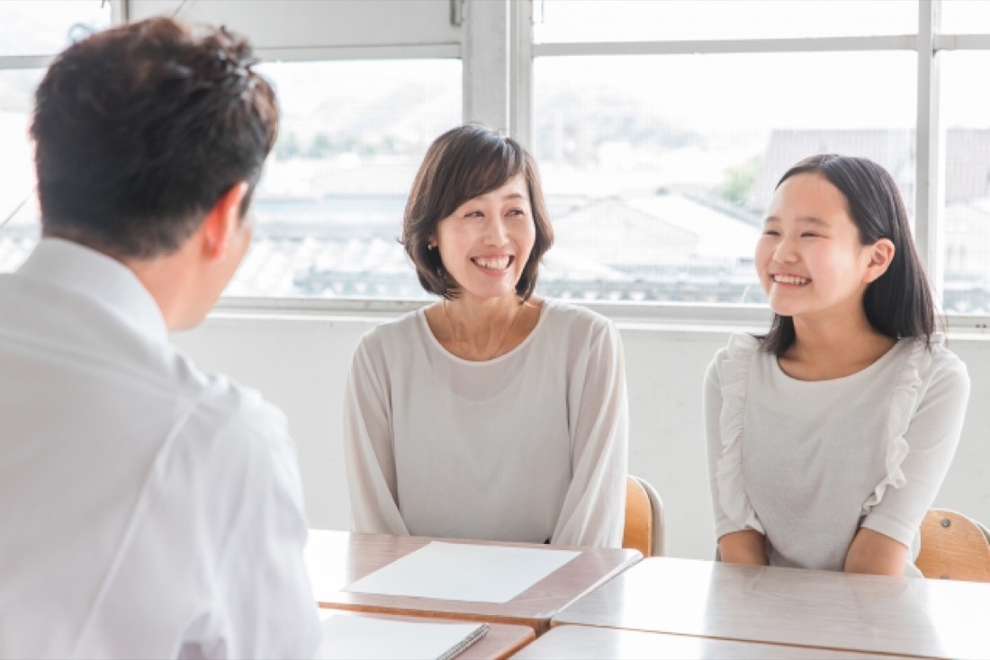 保護者との面談の様子